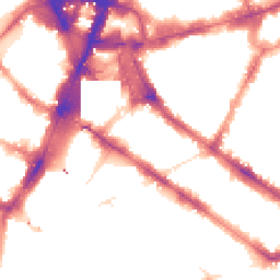 Night-time road noise heatmap for SW1V 1JJ