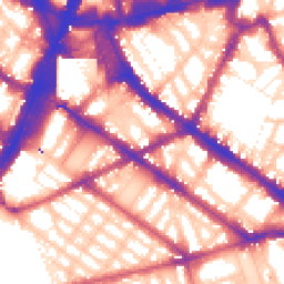 Daytime road noise heatmap for SW1V 1JQ