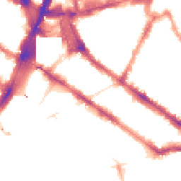Night-time road noise heatmap for SW1V 1JQ