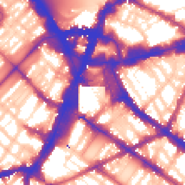 Daytime road noise heatmap for SW1V 1JT