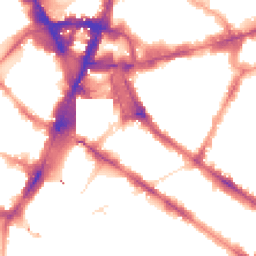 Night-time road noise heatmap for SW1V 1JZ