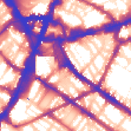 Daytime road noise heatmap for SW1V 1LJ