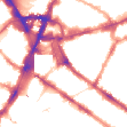 Night-time road noise heatmap for SW1V 1LJ