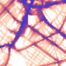 Daytime road noise heatmap for SW1V 1NP