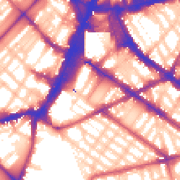 Daytime road noise heatmap for SW1V 1NS