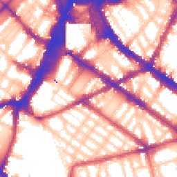 Daytime road noise heatmap for SW1V 1PH