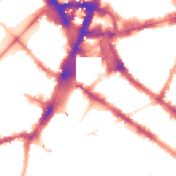 Night-time road noise heatmap for SW1V 1QB