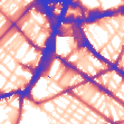 Daytime road noise heatmap for SW1V 1QD