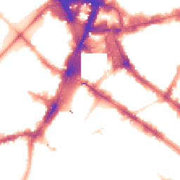 Night-time road noise heatmap for SW1V 1QD