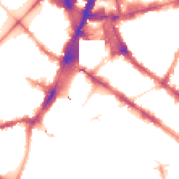 Night-time road noise heatmap for SW1V 1QH