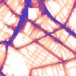 Daytime road noise heatmap for SW1V 1QL