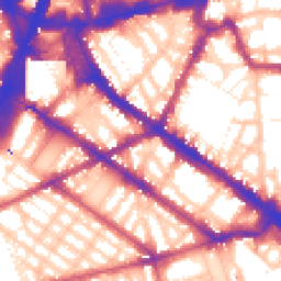 Daytime road noise heatmap for SW1V 1RX