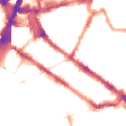 Night-time road noise heatmap for SW1V 1RX