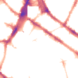 Night-time road noise heatmap for SW1V 1SD