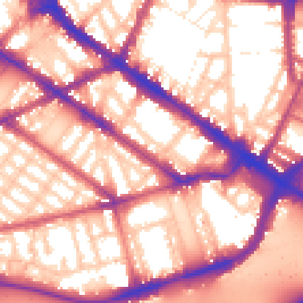 Daytime road noise heatmap for SW1V 2BH