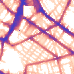 Daytime road noise heatmap for SW1V 2DH
