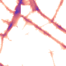 Night-time road noise heatmap for SW1V 2DH