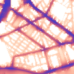 Daytime road noise heatmap for SW1V 2HB