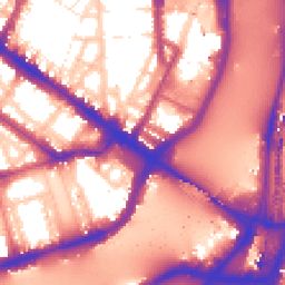 Daytime road noise heatmap for SW1V 2JQ