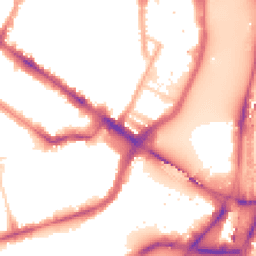 Night-time road noise heatmap for SW1V 2JQ