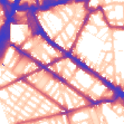 Daytime road noise heatmap for SW1V 2JT