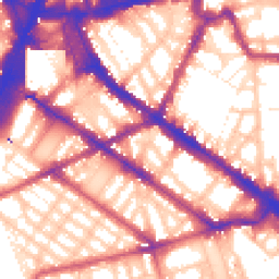Daytime road noise heatmap for SW1V 2LN