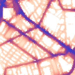 Daytime road noise heatmap for SW1V 2LX