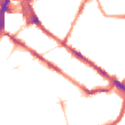 Night-time road noise heatmap for SW1V 2LX