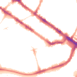 Night-time road noise heatmap for SW1V 2NL