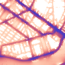 Daytime road noise heatmap for SW1V 2NP