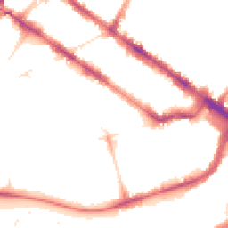 Night-time road noise heatmap for SW1V 2NS