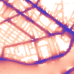 Daytime road noise heatmap for SW1V 2NU