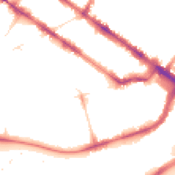 Night-time road noise heatmap for SW1V 2NU