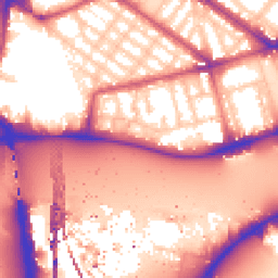 Daytime road noise heatmap for SW1V 3AE