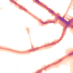 Night-time road noise heatmap for SW1V 3LX
