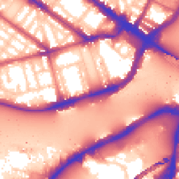 Daytime road noise heatmap for SW1V 3QY