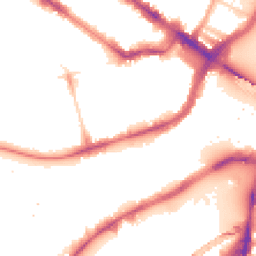 Night-time road noise heatmap for SW1V 3QY