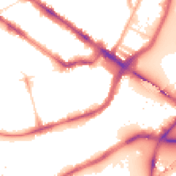 Night-time road noise heatmap for SW1V 3RN