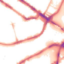 Night-time road noise heatmap for SW1V 3RZ
