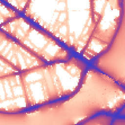 Daytime road noise heatmap for SW1V 3SQ