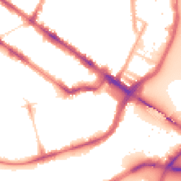 Night-time road noise heatmap for SW1V 3SQ