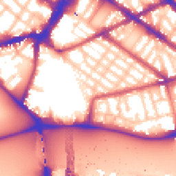 Daytime road noise heatmap for SW1V 4AB