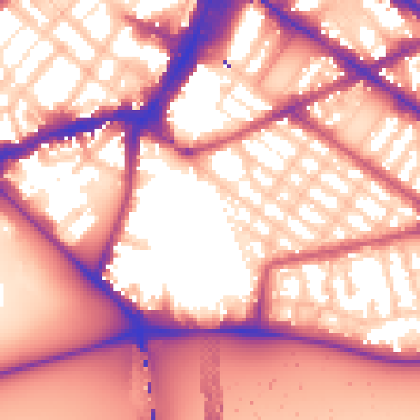 Daytime road noise heatmap for SW1V 4AU