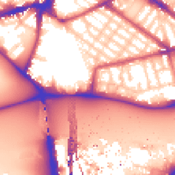 Daytime road noise heatmap for SW1V 4BA