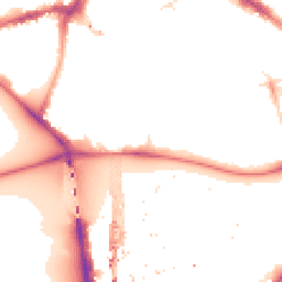 Night-time road noise heatmap for SW1V 4BA