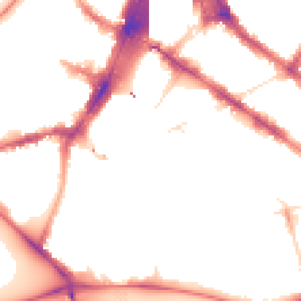 Night-time road noise heatmap for SW1V 4EU