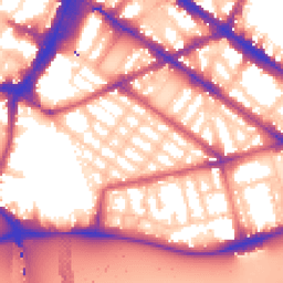 Daytime road noise heatmap for SW1V 4EZ