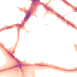 Night-time road noise heatmap for SW1V 4JT