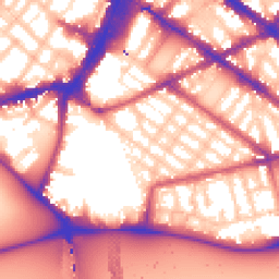 Daytime road noise heatmap for SW1V 4JU