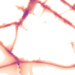 Night-time road noise heatmap for SW1V 4JU